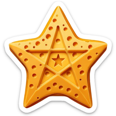 cheese pentagram sticker