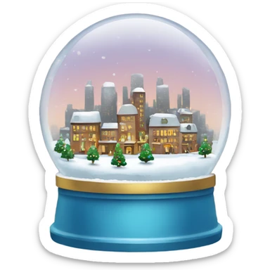 City snow globe sticker