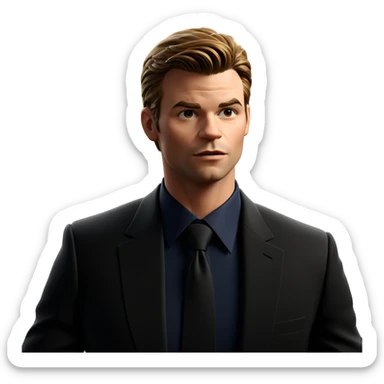 formal portrait of a man sticker