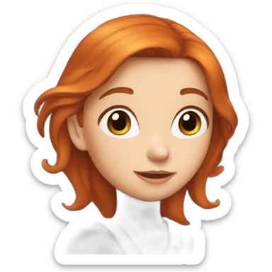 fille rousse sticker