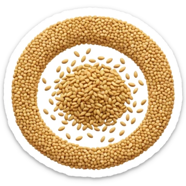 a handful of scattered sesame seeds sticker