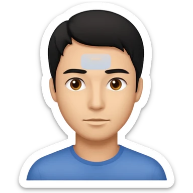 cabelo liso homen sticker