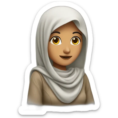 Arab woman asking sticker