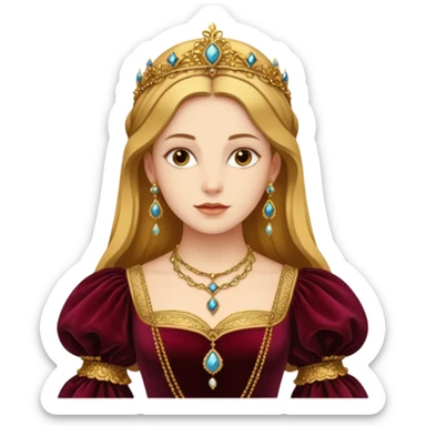 Renaissance lady  sticker