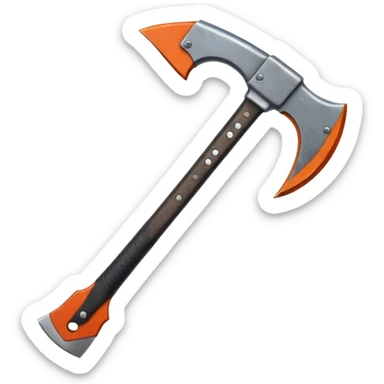 black metal climbing axe pointy edges sticker