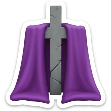 Cruz alta cuaresma, con manta morada sticker