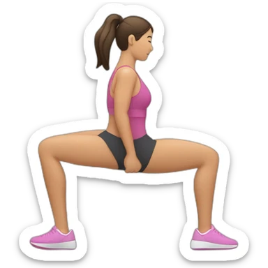 mujer entrenando gluteos en el gimnasio sticker