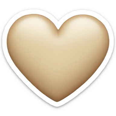 Beige heart  sticker