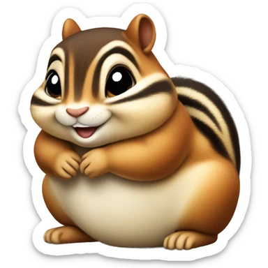 Chubby chipmunk  sticker