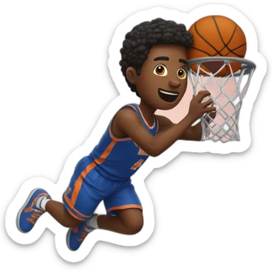 A guy dunking  sticker