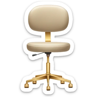 Beige desk chair gold legs, modern style sticker