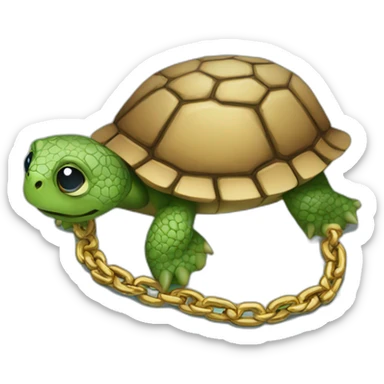 A turtle chains sticker