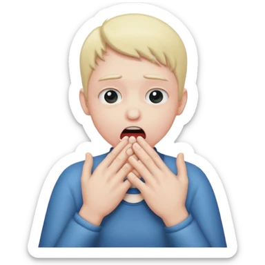 A person choking themselves with their own hands sticker