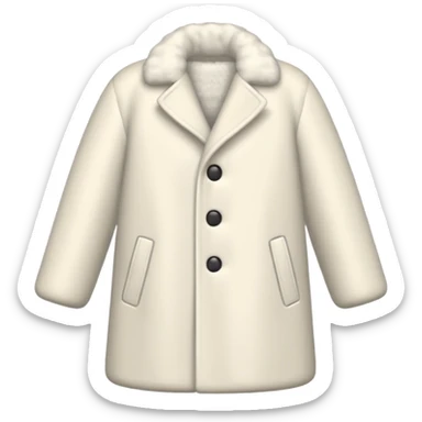 a white winter coat sticker