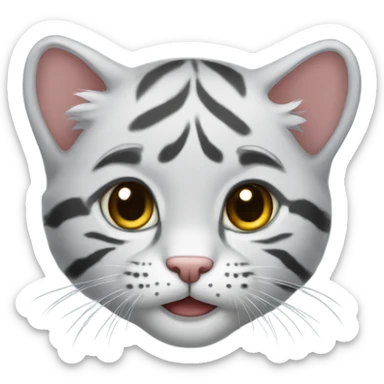 Sherazi grey tiger kitten sticker