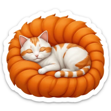 cat sleeping in dreems sticker