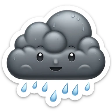 rain cloud sticker