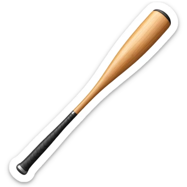Baseball bat with Giants logo sticker