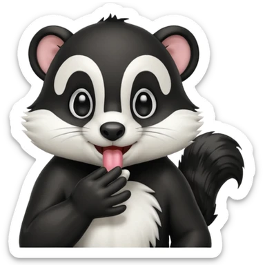 SKUNK HOLDING HIS NOSE sticker