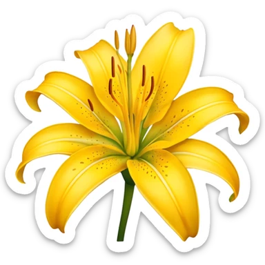 Yellow lily sticker