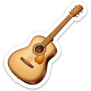 acoustic guitar with a bright string sticker