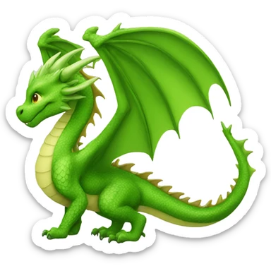 dragon verde sticker