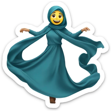 Hijabi girl spiraling sticker