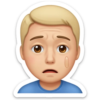 crying from embarrassment  sticker