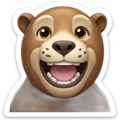 une otarie qui rougis en souriant sticker