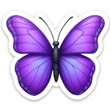 Purple butterfly sticker