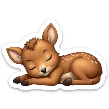 baby Deer sleeping sticker