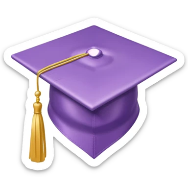 lilac graduation cap sticker