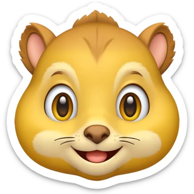 puffed up cheeks, like squirrel cheeks… but on a regular emoji sticker