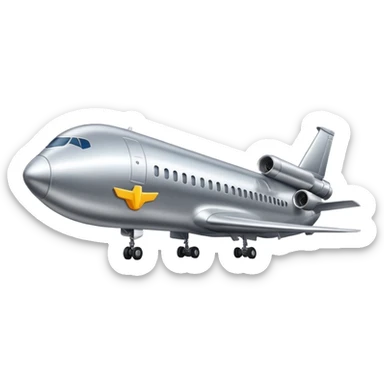 Airplane wing fuel tank being filled with jet fuel sticker