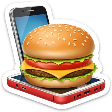 hamburguer in a phone sticker