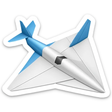 simple paper plane sticker
