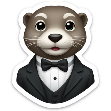 Otter In tux sticker