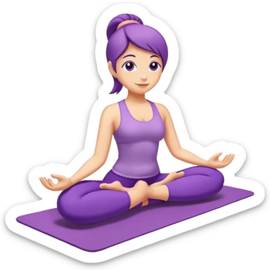 purple yoga mat sticker