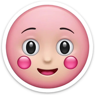 Make me a normal blush emoji  sticker