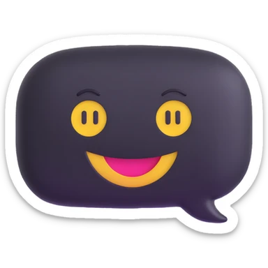 conversation bubble with a big smiley face sticker