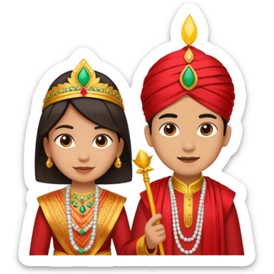 ১৬ডিসেম্বর উপলক্ষে শুভেচ্ছা । A banner is standing with a boy on one side and a girl on the other. sticker