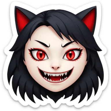 neko-girl evil sticker