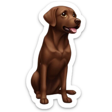Labrador Retriver chocolate color very playing videogame sticker