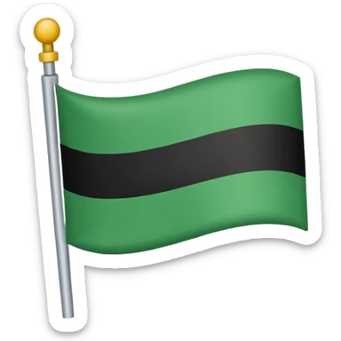 I want a flag as a emoji its made by three colours white green and black sticker