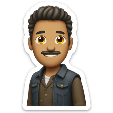 Hombre con cara tapada  sticker