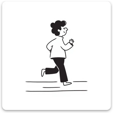 A person running on a track, viewed from behind sticker