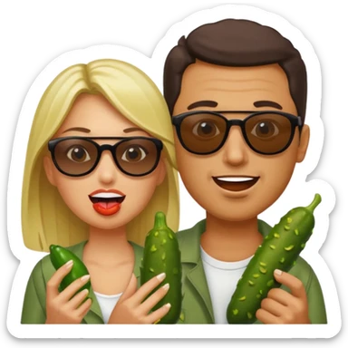 Férfi uborkáza a nőt  sticker