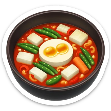 Create an emoji for Korean kimchi soup  sticker