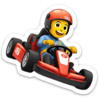 Go kart kart republic brand sticker