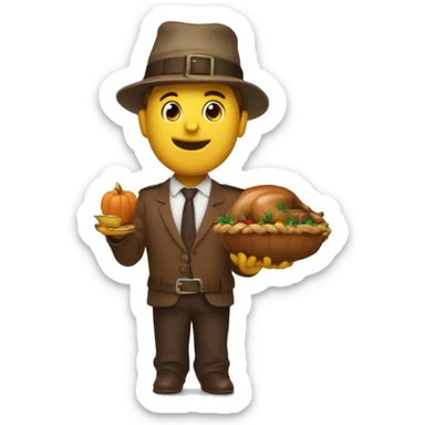 Thanksgiving wishes between bro sticker